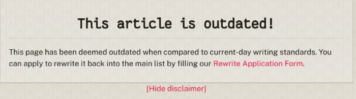 Outdated Article Notice